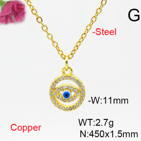Fashion Copper Necklace  F6N404537vail-L024