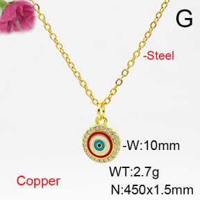 Fashion Copper Necklace  F6N404554vail-L024