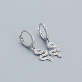 925 Silver Earrings WT:1.68g D:8.5mm L:26.5mm JR2670ailk-Y05 YHE0530