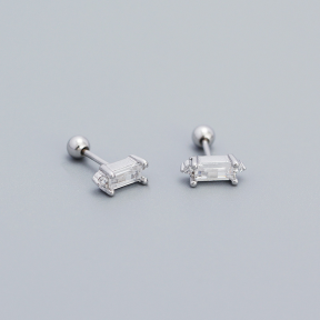 925 Silver Earrings WT:0.98g 8.3*12.3mm JR2686bhki-Y05 YHE0535