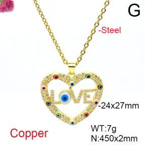 Fashion Copper Necklace  F6N404644vbnb-L017