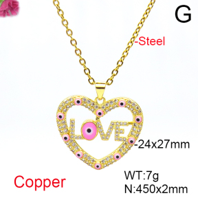 Fashion Copper Necklace  F6N404645vbnb-L017