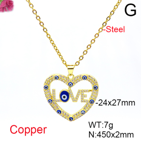 Fashion Copper Necklace  F6N404646vbnb-L017