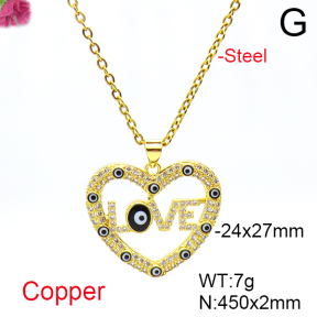 Fashion Copper Necklace  F6N404647vbnb-L017