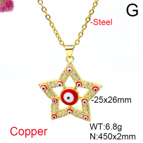 Fashion Copper Necklace  F6N404650vbmb-L017