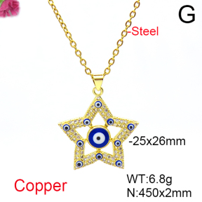 Fashion Copper Necklace  F6N404653vbmb-L017
