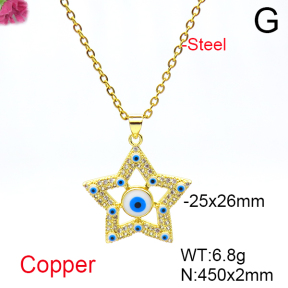 Fashion Copper Necklace  F6N404654vbmb-L017