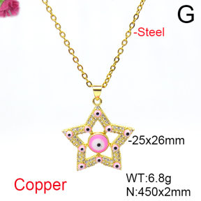 Fashion Copper Necklace  F6N404655vbmb-L017