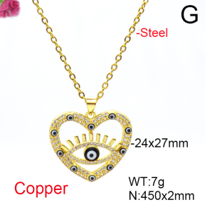 Fashion Copper Necklace  F6N404656vbnb-L017