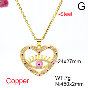 Fashion Copper Necklace  F6N404657vbnb-L017