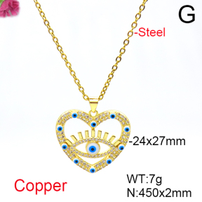 Fashion Copper Necklace  F6N404659vbnb-L017