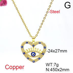 Fashion Copper Necklace  F6N404660vbnb-L017
