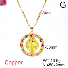 Fashion Copper Necklace  F6N404665vbnb-L017