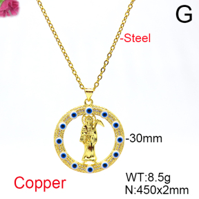 Fashion Copper Necklace  F6N404668vbnb-L017