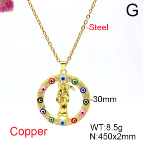 Fashion Copper Necklace  F6N404669vbnb-L017