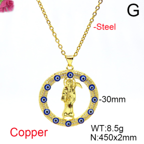 Fashion Copper Necklace  F6N404672vbnb-L017