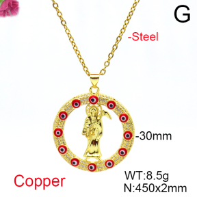 Fashion Copper Necklace  F6N404673vbnb-L017