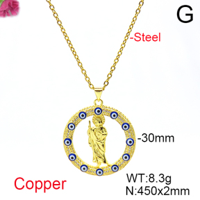 Fashion Copper Necklace  F6N404674vbnb-L017