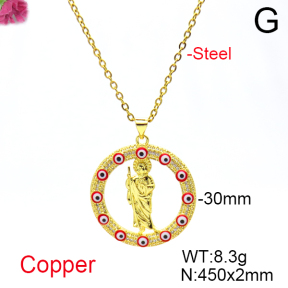 Fashion Copper Necklace  F6N404675vbnb-L017