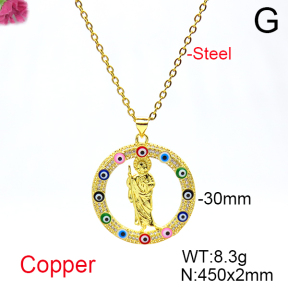 Fashion Copper Necklace  F6N404676vbnb-L017