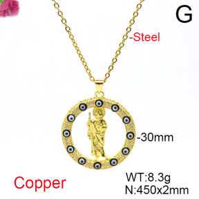 Fashion Copper Necklace  F6N404677vbnb-L017
