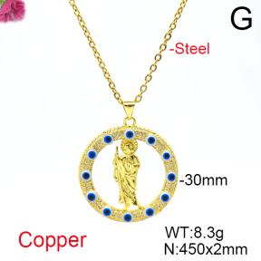 Fashion Copper Necklace  F6N404678vbnb-L017
