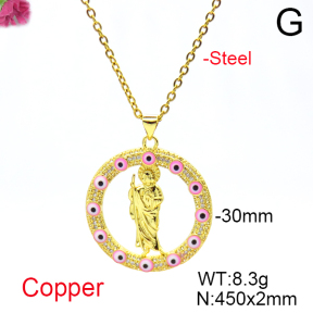 Fashion Copper Necklace  F6N404679vbnb-L017