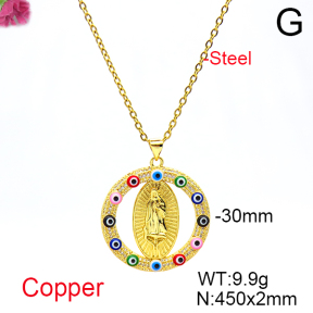 Fashion Copper Necklace  F6N404684vbnb-L017