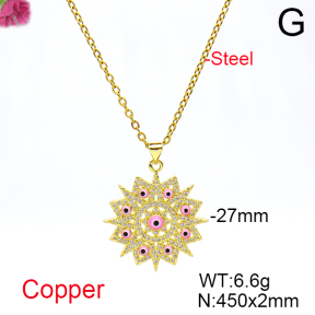 Fashion Copper Necklace  F6N404686vbmb-L017
