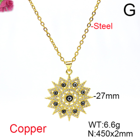 Fashion Copper Necklace  F6N404687vbmb-L017