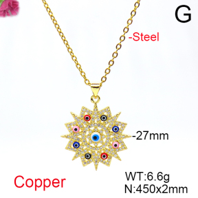 Fashion Copper Necklace  F6N404690vbmb-L017