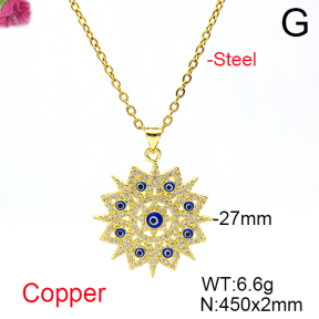 Fashion Copper Necklace  F6N404691vbmb-L017