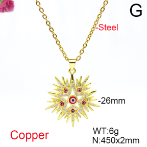 Fashion Copper Necklace  F6N404693vbmb-L017