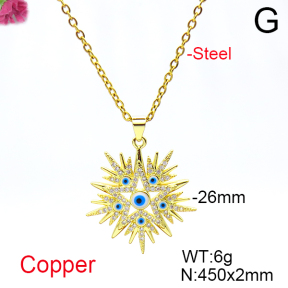 Fashion Copper Necklace  F6N404697vbmb-L017
