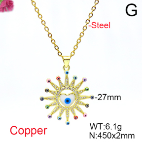 Fashion Copper Necklace  F6N404698vbmb-L017