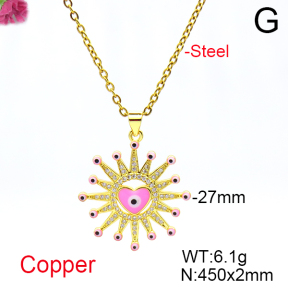 Fashion Copper Necklace  F6N404699vbmb-L017