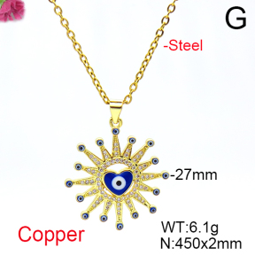 Fashion Copper Necklace  F6N404701vbmb-L017