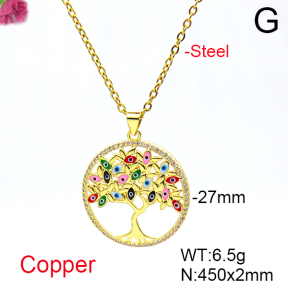 Fashion Copper Necklace  F6N404705bbml-L017