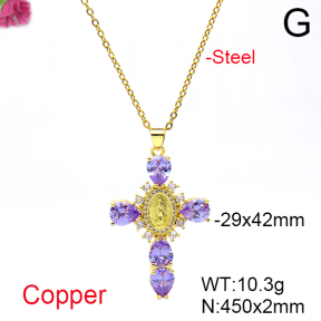 Fashion Copper Necklace  F6N404706bbml-L017