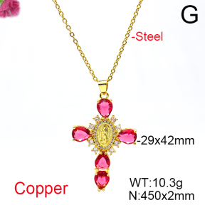 Fashion Copper Necklace  F6N404707bbml-L017