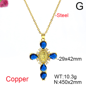 Fashion Copper Necklace  F6N404708bbml-L017