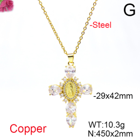 Fashion Copper Necklace  F6N404709bbml-L017