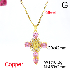 Fashion Copper Necklace  F6N404710bbml-L017