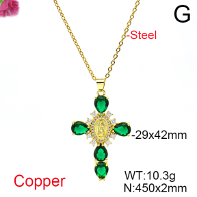 Fashion Copper Necklace  F6N404711bbml-L017