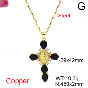 Fashion Copper Necklace  F6N404712bbml-L017