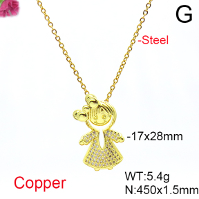 Fashion Copper Necklace  F6N404713aajl-L017