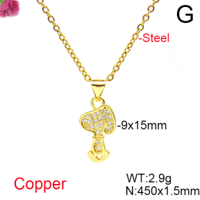 Fashion Copper Necklace  F6N404723vail-L017