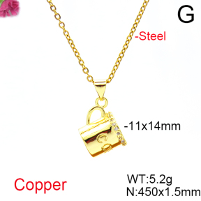Fashion Copper Necklace  F6N404729avja-L017