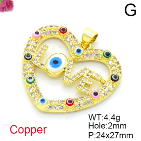 Fashion Copper Pendant  F6P404562vbnb-L017