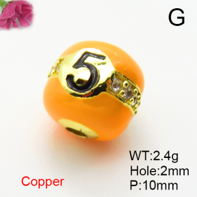 Fashion Copper Accessories  Micro Pave Cubic Zirconia & Enamel  XFF01028aaij-L035